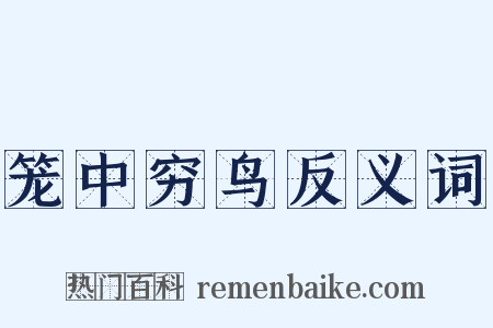 笼中穷鸟反义词是什么意思的图片